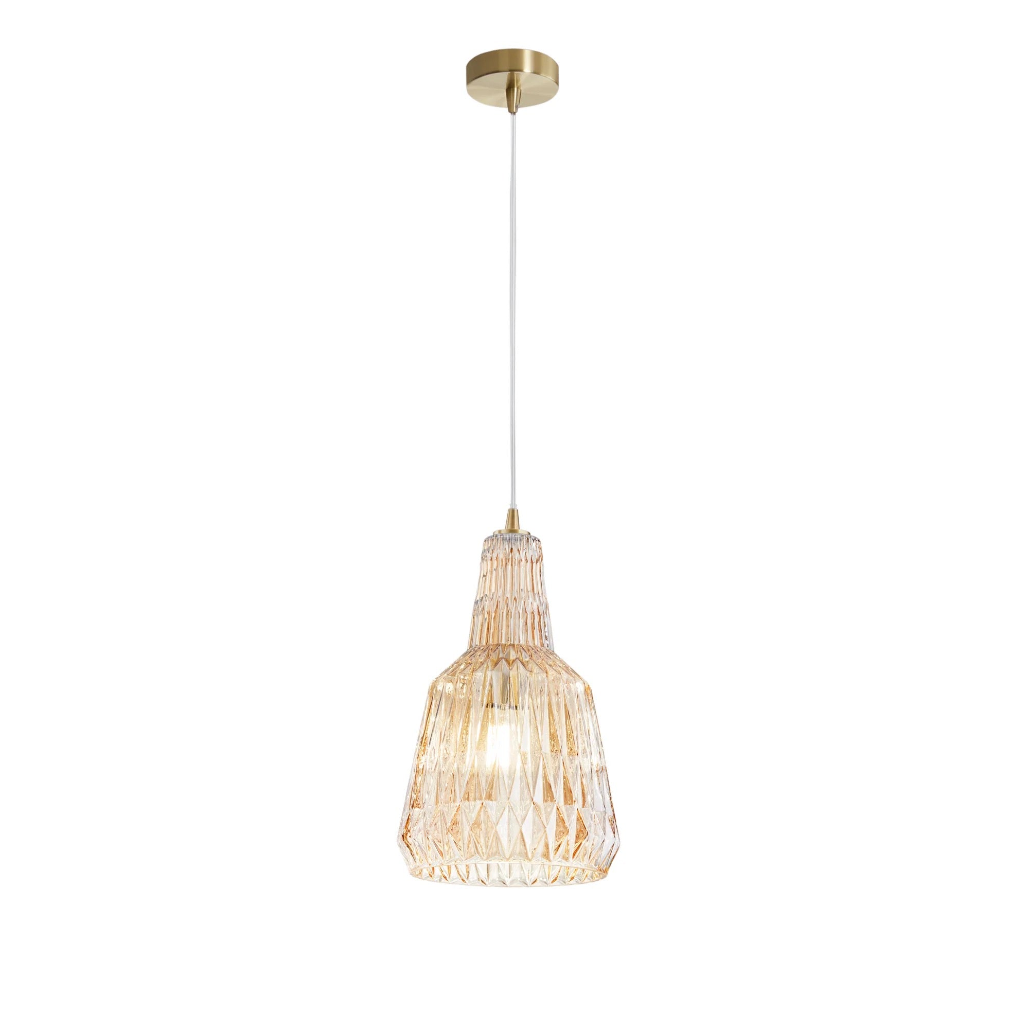 GALWAY AMBER SUSPENSION 1XE27 23X150CM